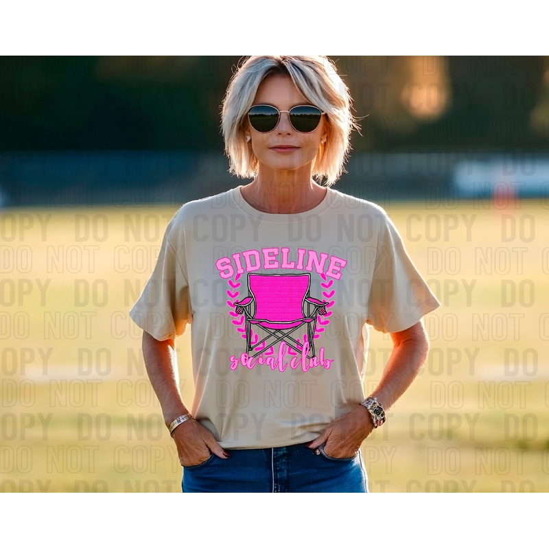 SIDELINE SOCIAL CLUB PINK|Pocket|Infant|Toddler|Youth|Adult 11″|Adult 12″