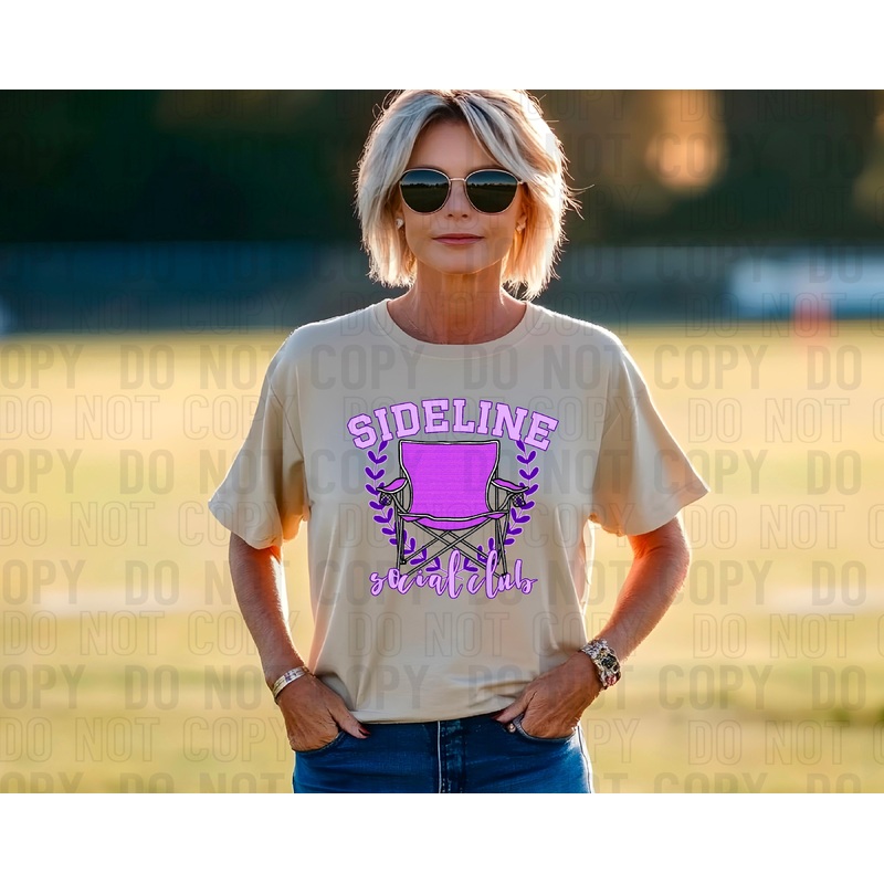 SIDELINE SOCIAL CLUB PURPLE|Pocket|Infant|Toddler|Youth|Adult 11″|Adult 12″