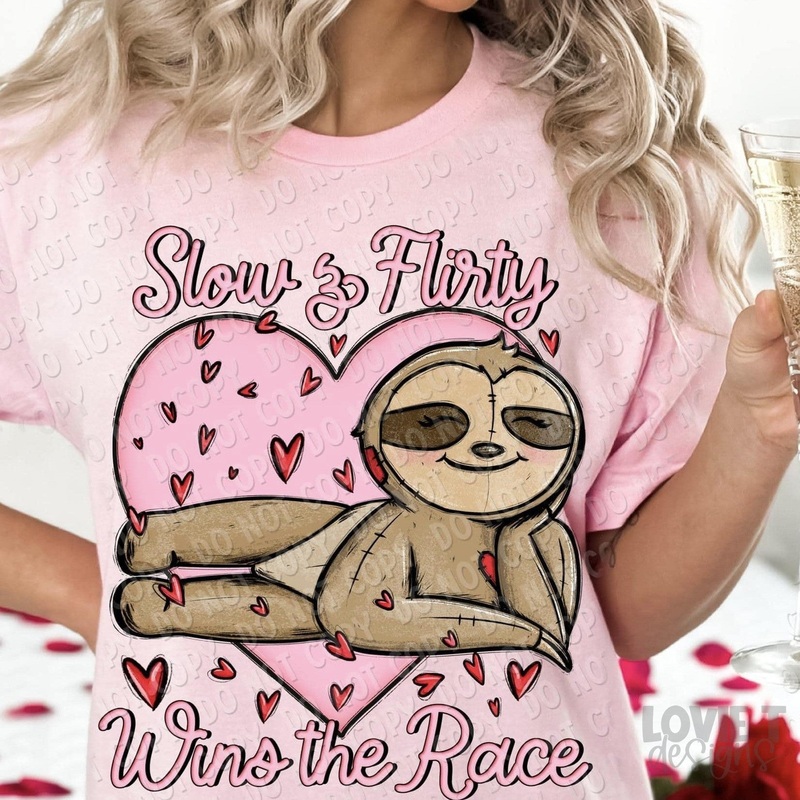 Slow And Flirty Wins The Race|Pocket 3.5″-4″|Infant|Toddler|Youth 8.5|Adult 11″|Adult 12″