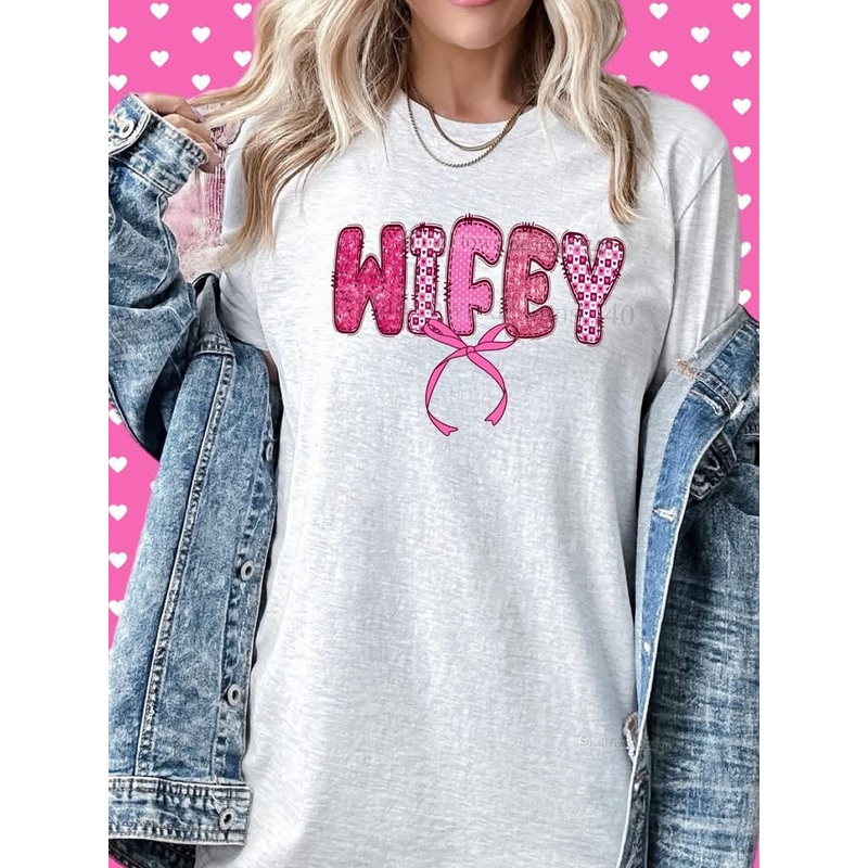 WIFEY VALENTINE BOW NAME|Pocket|Infant|Toddler|Youth|Adult 11″|Adult 12″