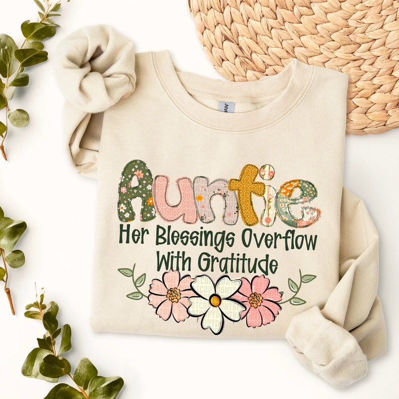 AUNTIE – BLESSINGS OVERFLOW WITH GRATITUDE
