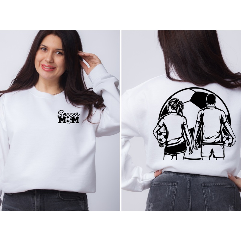 SOCCER BOY + GIRL PLAYER CUSTOM NAME FRONT + BACK