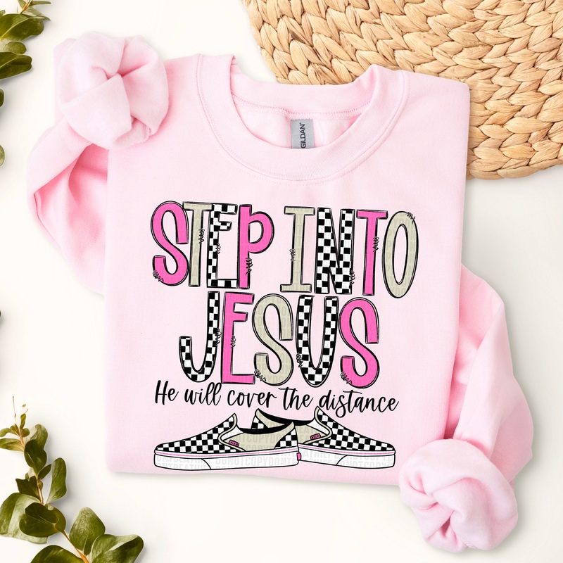 STEP INTO JESUS|Pocket|Infant|Toddler|Youth|Adult 11″|Adult 12″