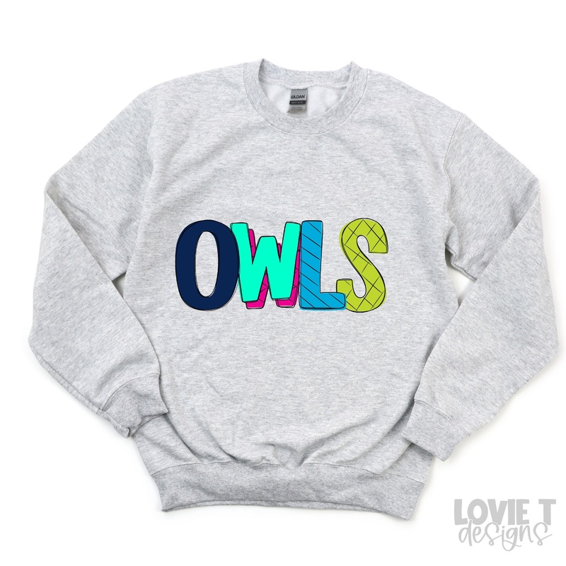 STRIPEY OWLS|Pocket 3.5″-4″|Infant|Toddler|Youth 8.5|Adult 11″|Adult 12″