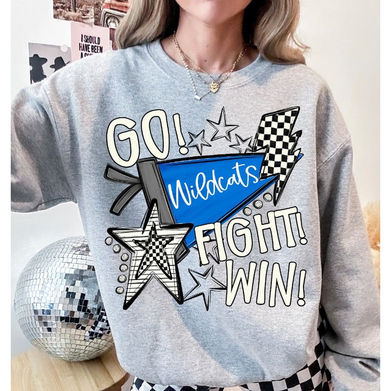 GO FIGHT WIN BLUE- CUSTOM TEAM NAMES