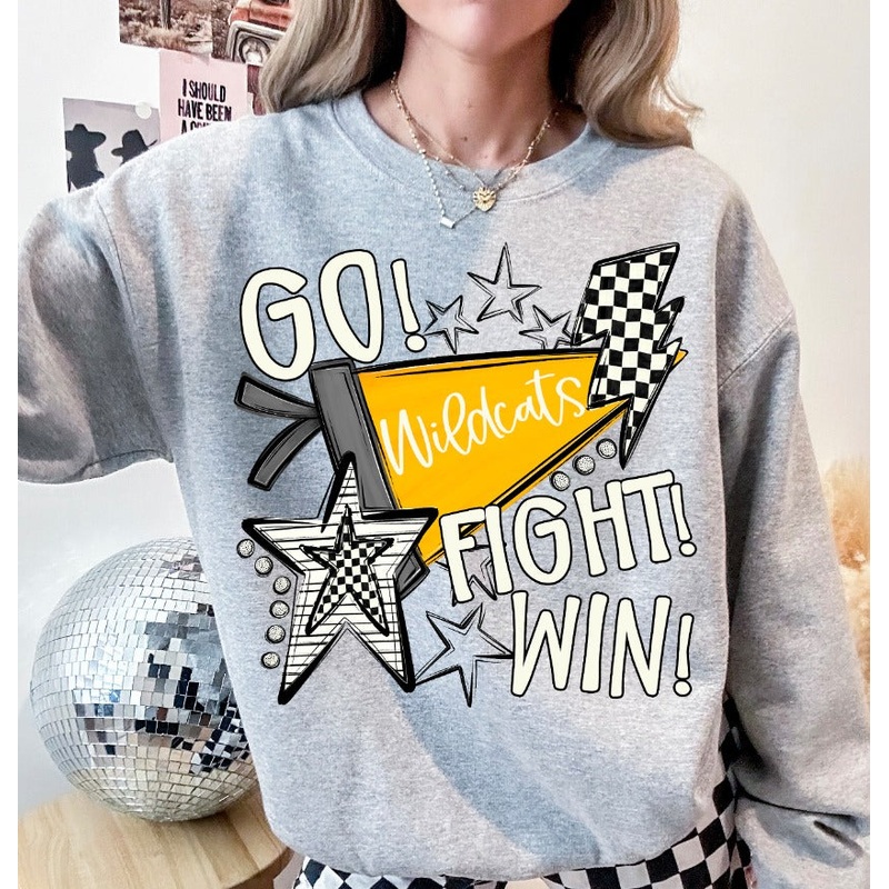 GO FIGHT WIN YELLOW GOLD – CUSTOM TEAM NAMES