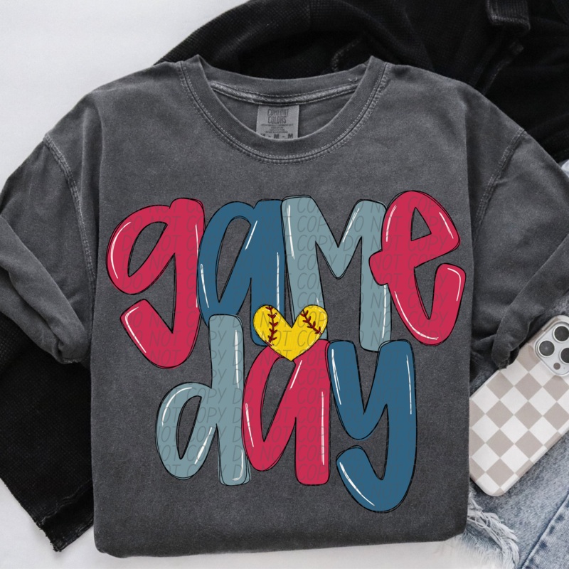 RED BLUE SOFTBALL GAME DAY2|Pocket|Infant|Toddler|Youth|Adult 11″|Adult 12″