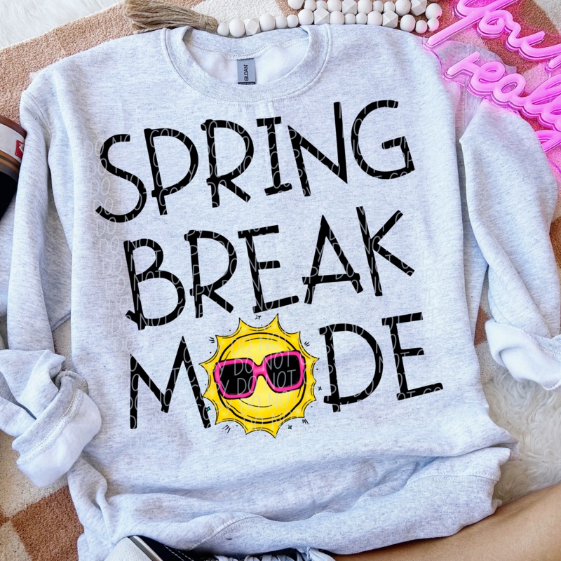 SPRING BREAK MODE BLACK|Pocket|Infant|Toddler|Youth|Adult 11″|Adult 12″