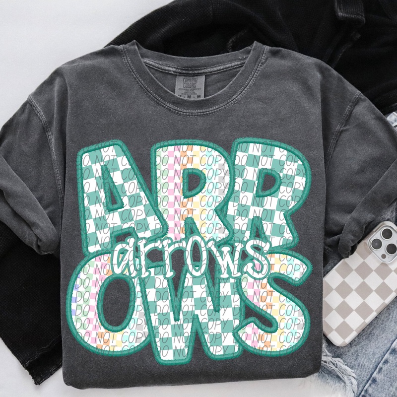 ARROWS CS CHECKER MASCOT|Pocket|Infant|Toddler|Youth|Adult 11″|Adult 12″