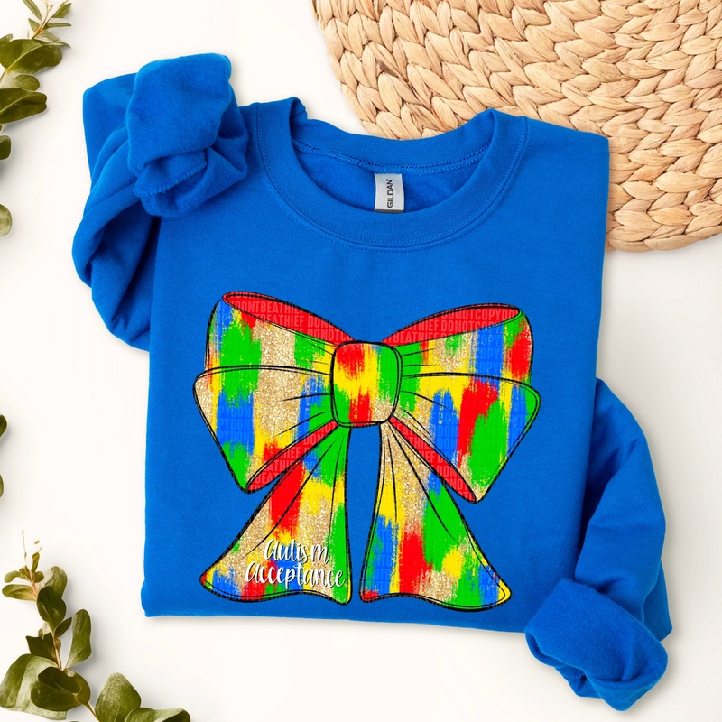 AUTISM BOW|Pocket|Infant|Toddler|Youth|Adult 11″|Adult 12″