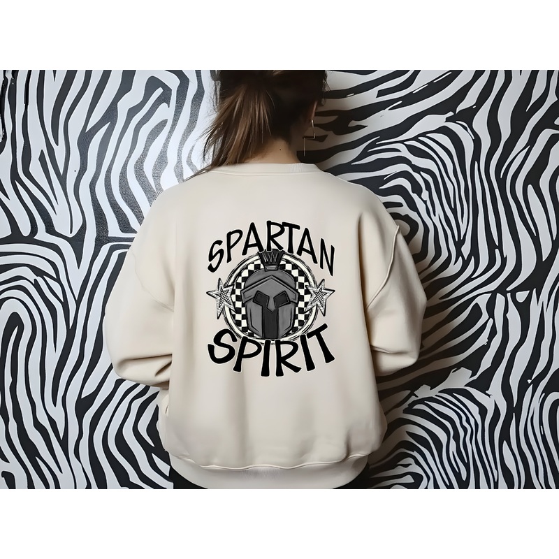 SPARTAN MASCOT SPIRIT  CHECKER CIRCLE SAG