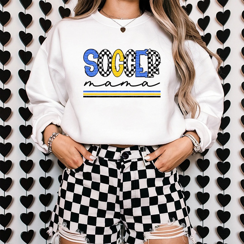SOCCER MAMA – ROYAL BLUE YELLOW GOLD COR