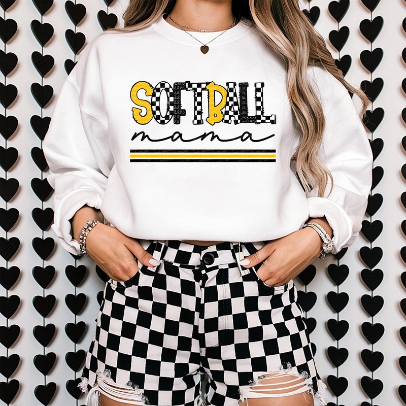 SOFTBALL MAMA – YELLOW GOLD BLACK COR