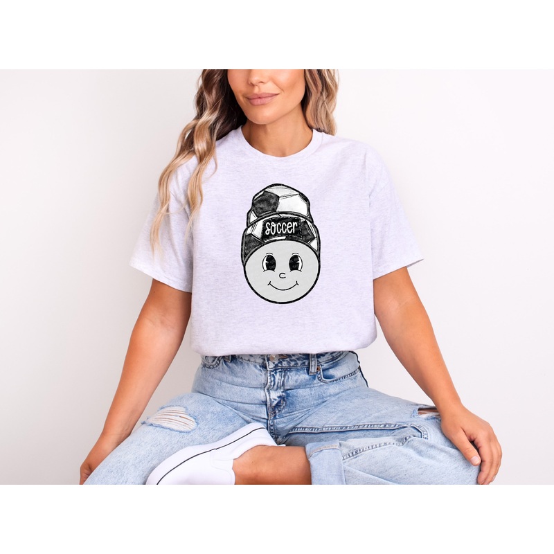 SOCCER HAPPY FACE|Pocket|Infant|Toddler|Youth|Adult 11″|Adult 12″