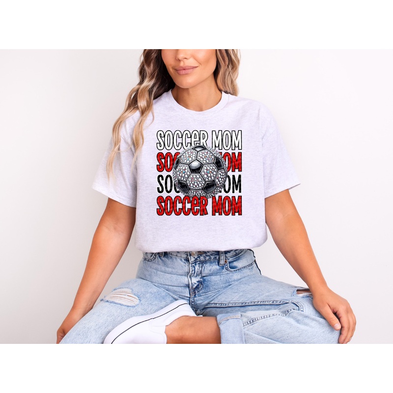 SOCCER MOM RED WHITE AND BLACK