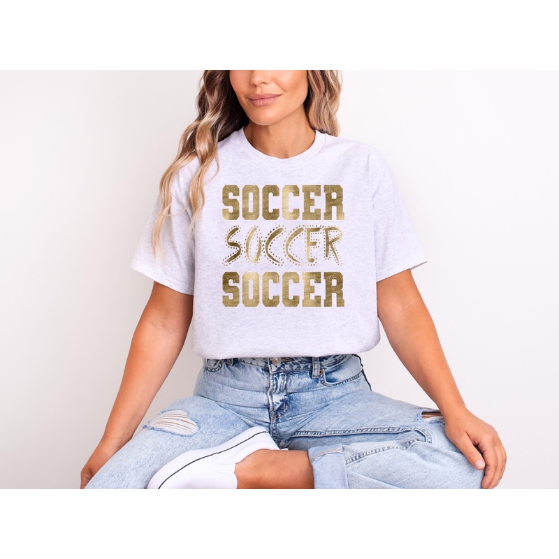SOCCER VARSITY POLKA DOT FOIL TEXTURE GOLD