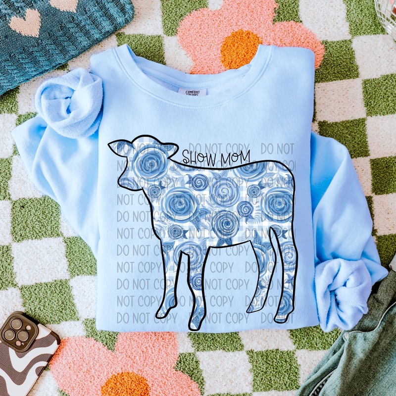 SHOW MOM BLUE FLORALS|Pocket|Infant|Toddler|Youth|Adult 11″|Adult 12″