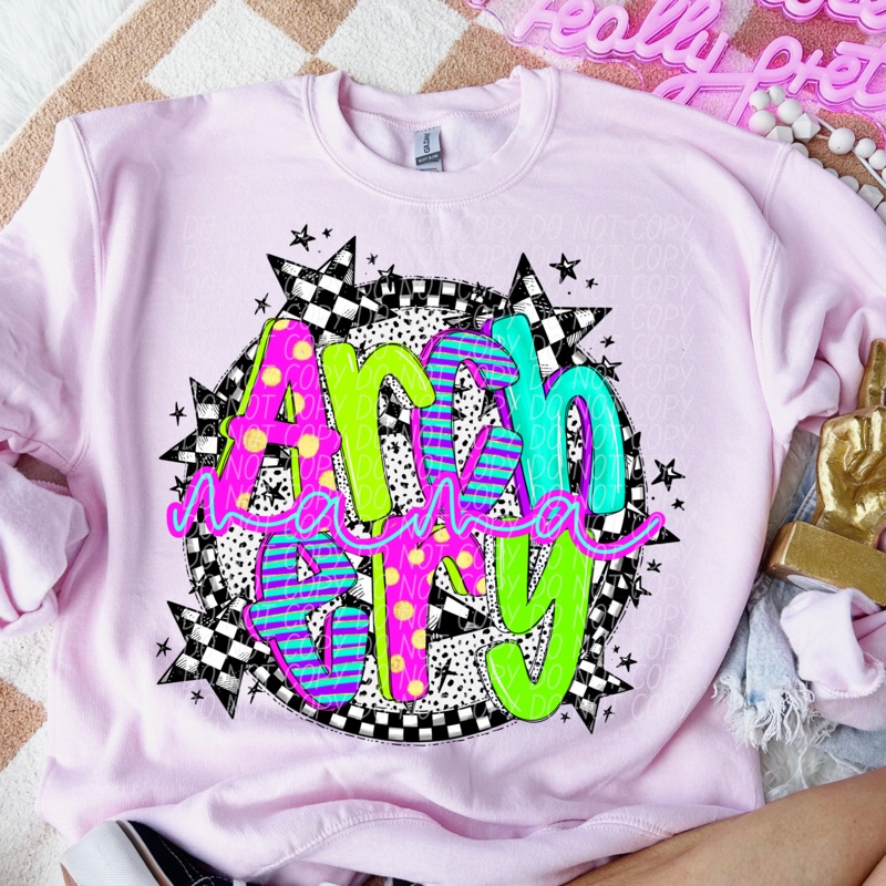 ARCHERY MAMA  FAUX NEON|Pocket|Infant|Toddler|Youth|Adult 11″|Adult 12″