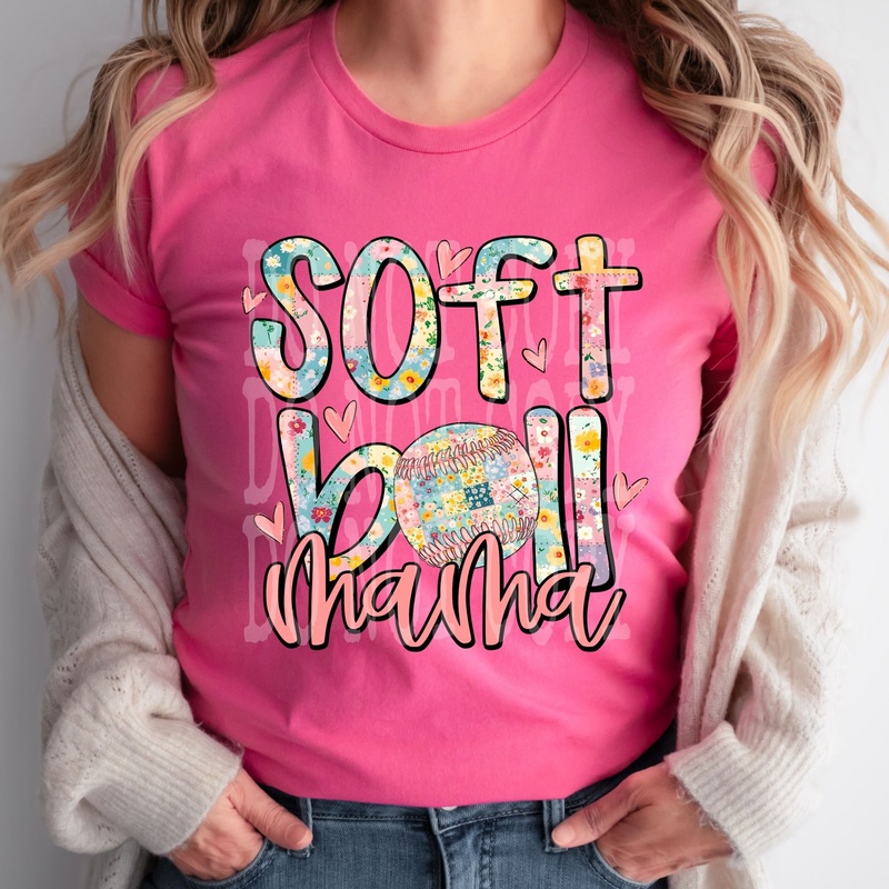 SOFTBALL MAMA|Pocket|Infant|Toddler|Youth|Adult 11″|Adult 12″