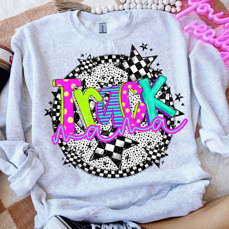 TRACK MAMA  FAUX NEON|Pocket|Infant|Toddler|Youth|Adult 11″|Adult 12″