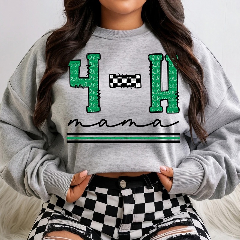 4H MAMA GREEN – COR CHECKERED|Pocket|Infant|Toddler|Youth|Adult 11″|Adult 12″