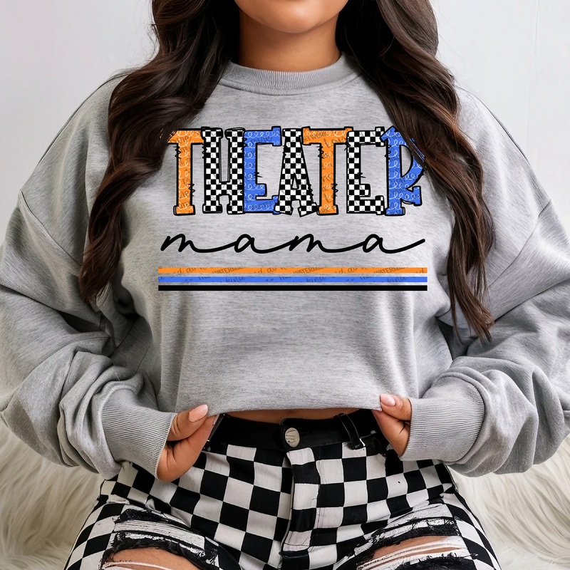 THEATER MAMA ORANGE – ORANGEROYAL BLUE – COR CHECKERED