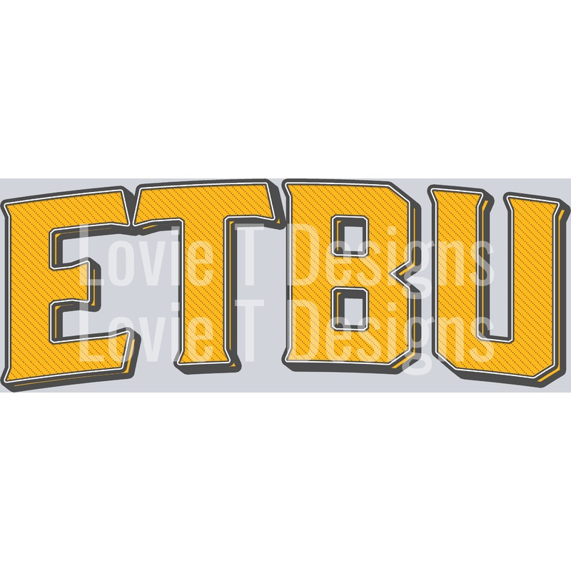 VINTAGE MASCOT ETBU ATH GOLD|Pocket 4″|Infant 6″|Toddler 7″|Youth 8.5″|Adult 11″|Adult 12″