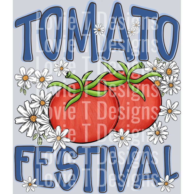 TOMATO FESTIVAL|Pocket 4″|Infant 6″|Toddler 7″|Youth 8.5″|Adult 11″|Adult 12″