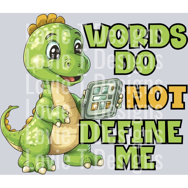 WORDS DO NOT DEFINE ME|Pocket 4″|Infant 6″|Toddler 7″|Youth 8.5″|Adult 11″|Adult 12″
