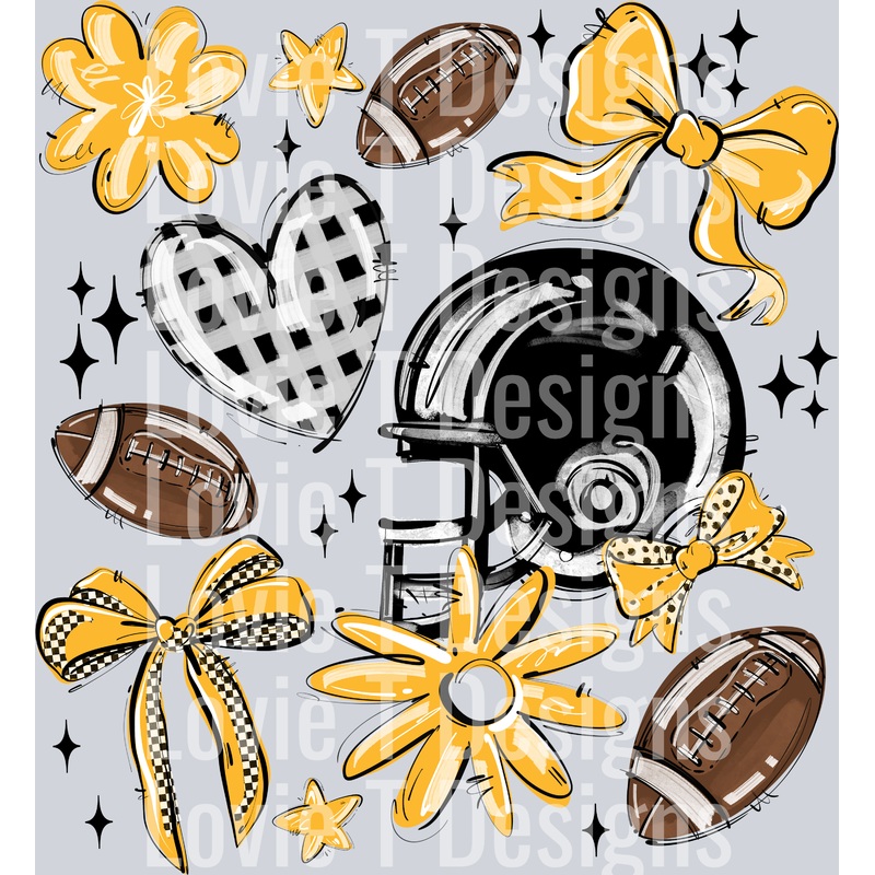 YELLOW PLAY BALL FOOTBALL COLLAGE