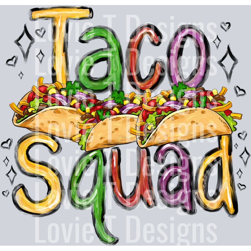 TACO SQUAD|Pocket 4″|Infant 6″|Toddler 7″|Youth 8.5″|Adult 11″|Adult 12″