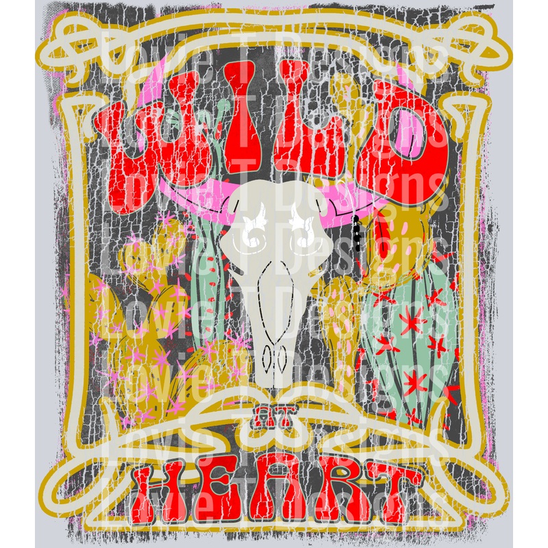 WILD AT HEART DISTRESSED|Pocket 4″|Infant 6″|Toddler 7″|Youth 8.5″|Adult 11″|Adult 12″
