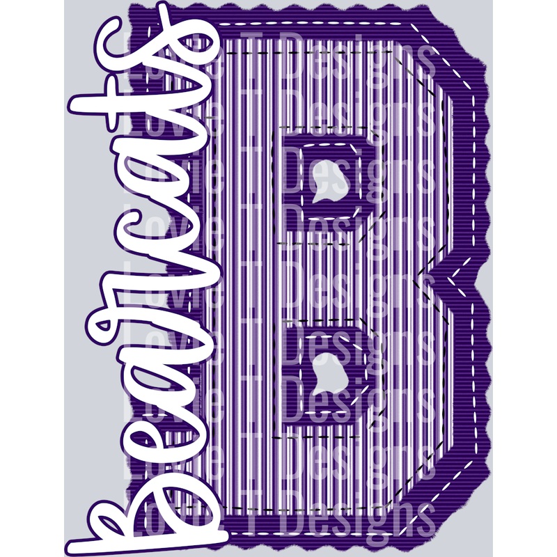 B BEARCATS PURPLE BASE PURPLE TOP PREPSTER