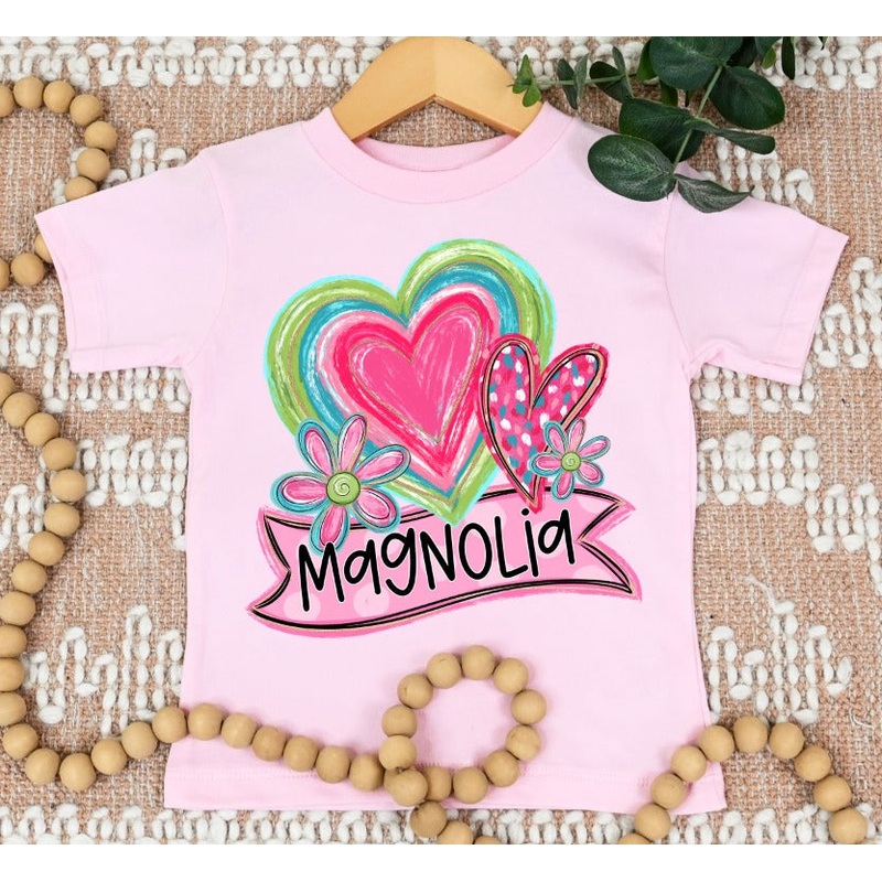 HEART NAME PLATE|Pocket|Infant|Toddler|Youth|Adult 11″|Adult 12″