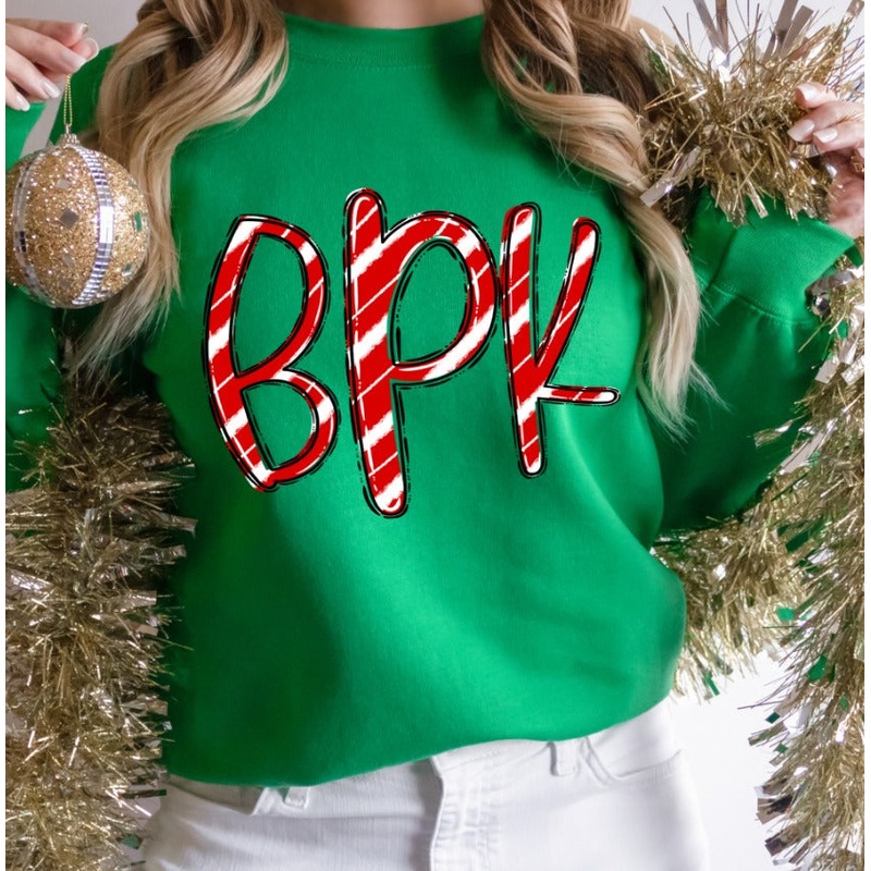 CANDY CANE MONOGRAM|Toddler|Youth 8.5|Adult 11″|Adult 12″