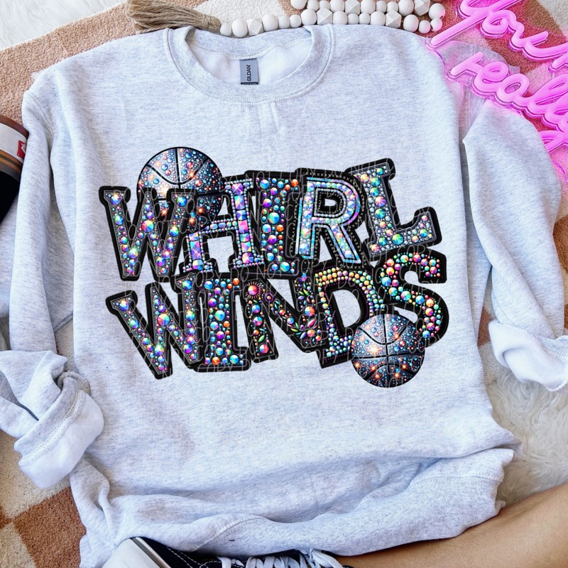 WHIRLWINDS BASKETBALL FAUX RHINESTONE