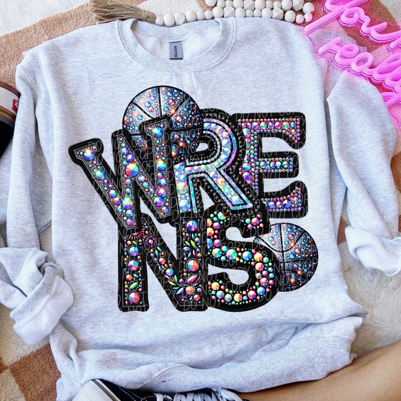 WRENS BASKETBALL FAUX RHINESTONE