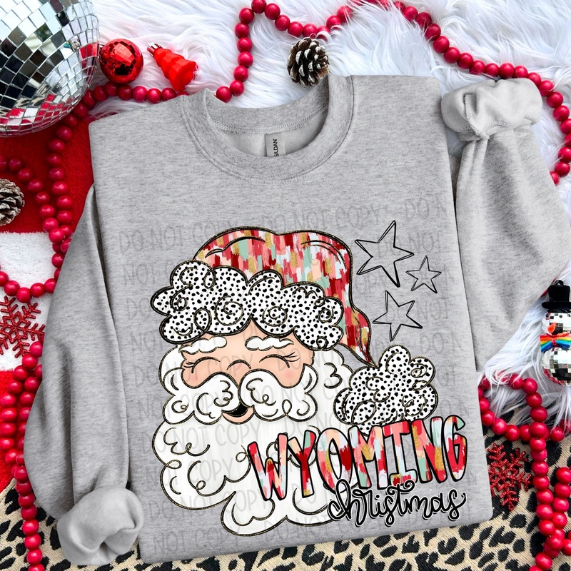 WYOMING CHRISTMAS STATE|Pocket|Infant|Toddler|Youth|Adult 11″|Adult 12″
