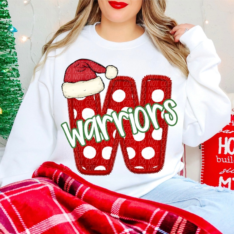 WARRIORS CHRISTMAS MASCOTS|Pocket 3.5″-4″|Infant|Toddler|Youth 8.5|Adult 11″|Adult 12″