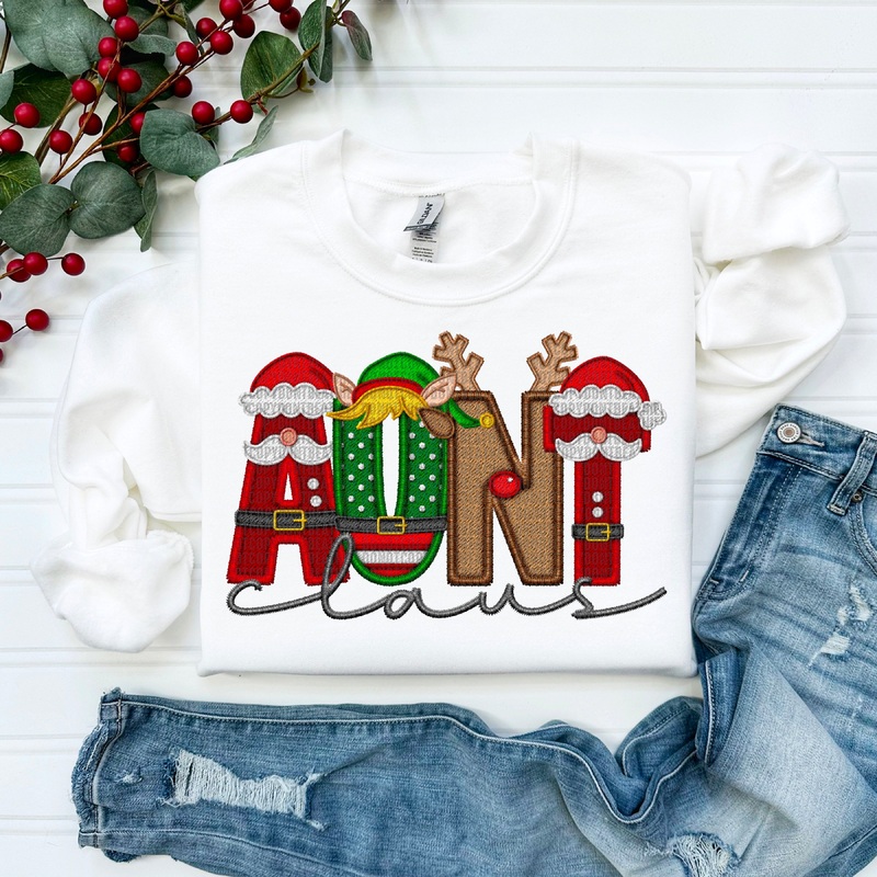 AUNT CLAUS NAMES|Pocket 3.5″-4″|Infant|Toddler|Youth 8.5|Adult 11″|Adult 12″