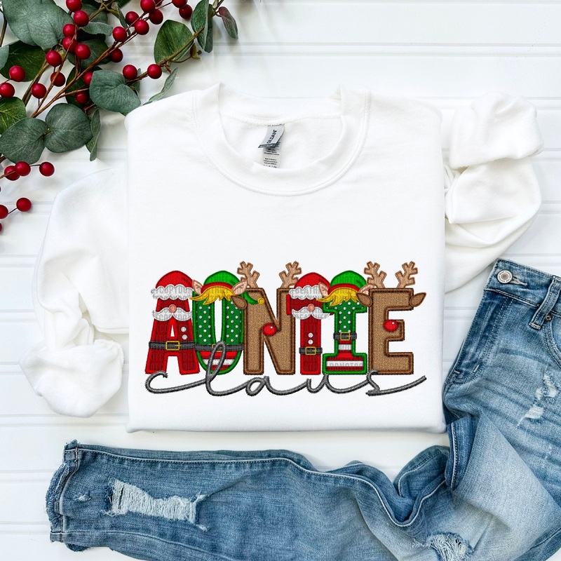 AUNTIE CLAUS NAMES|Pocket 3.5″-4″|Infant|Toddler|Youth 8.5|Adult 11″|Adult 12″