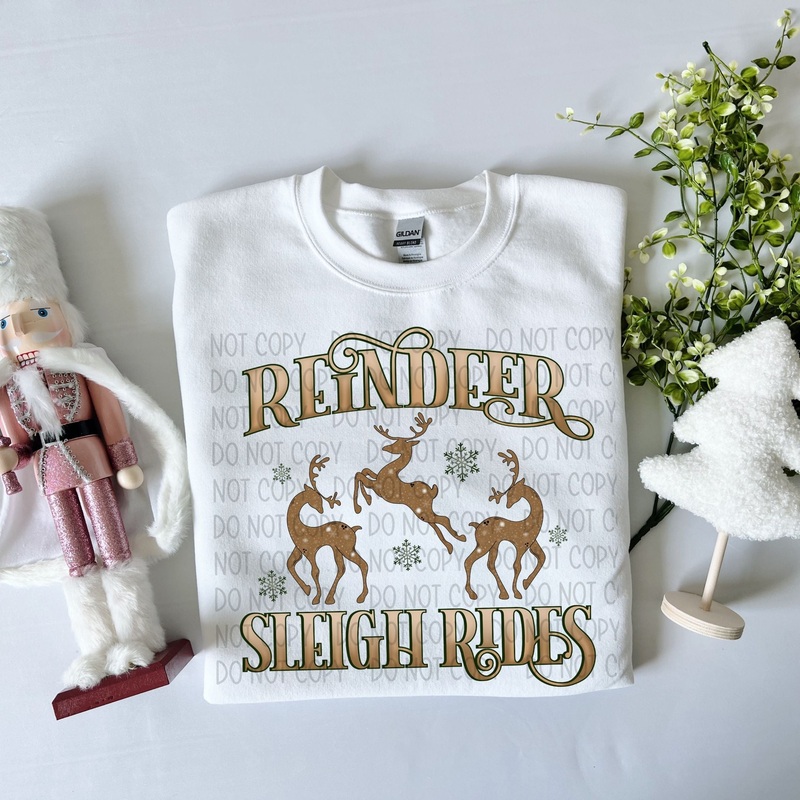 REINDEER SLEIGH RIDES|Youth 8.5|Adult 11″|Adult 12″