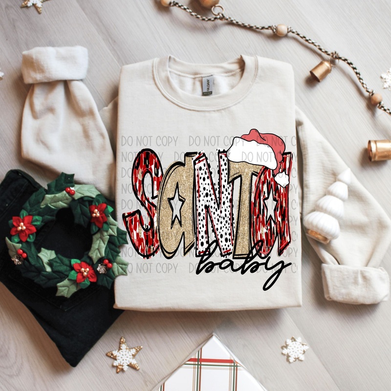 SANTA BABY|Youth 8.5|Adult 11″|Adult 12″