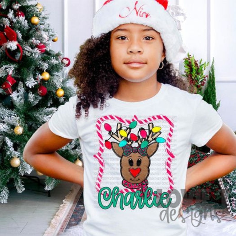 Reindeer Girl|Pocket|Infant|Toddler|Youth|Adult 11″|Adult 12″|Mockup Only