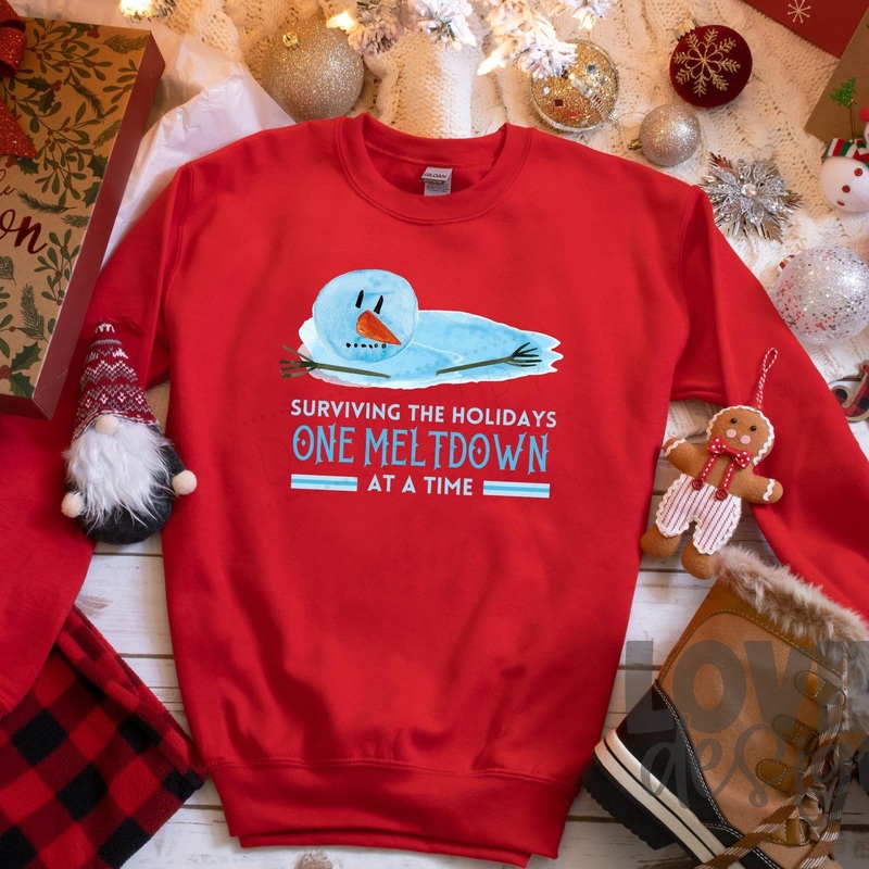 Surviving The Holidays One Meltdown At A Time Blue Font