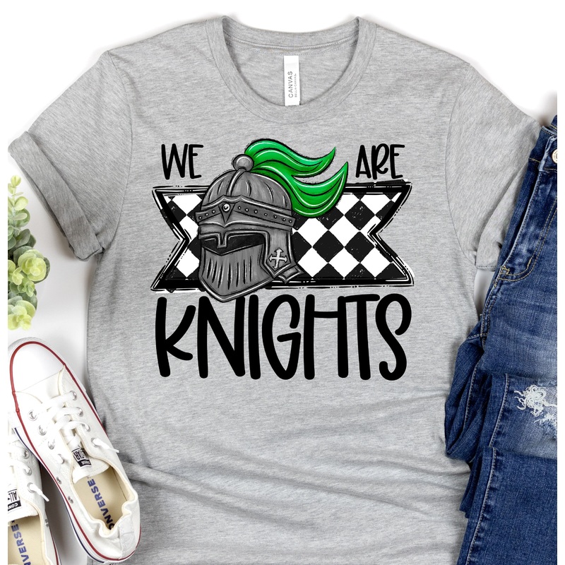 WE ARE KNIGHTS GREEN|Pocket 3.5″-4″|Infant|Toddler|Youth 8.5|Adult 11″|Adult 12″