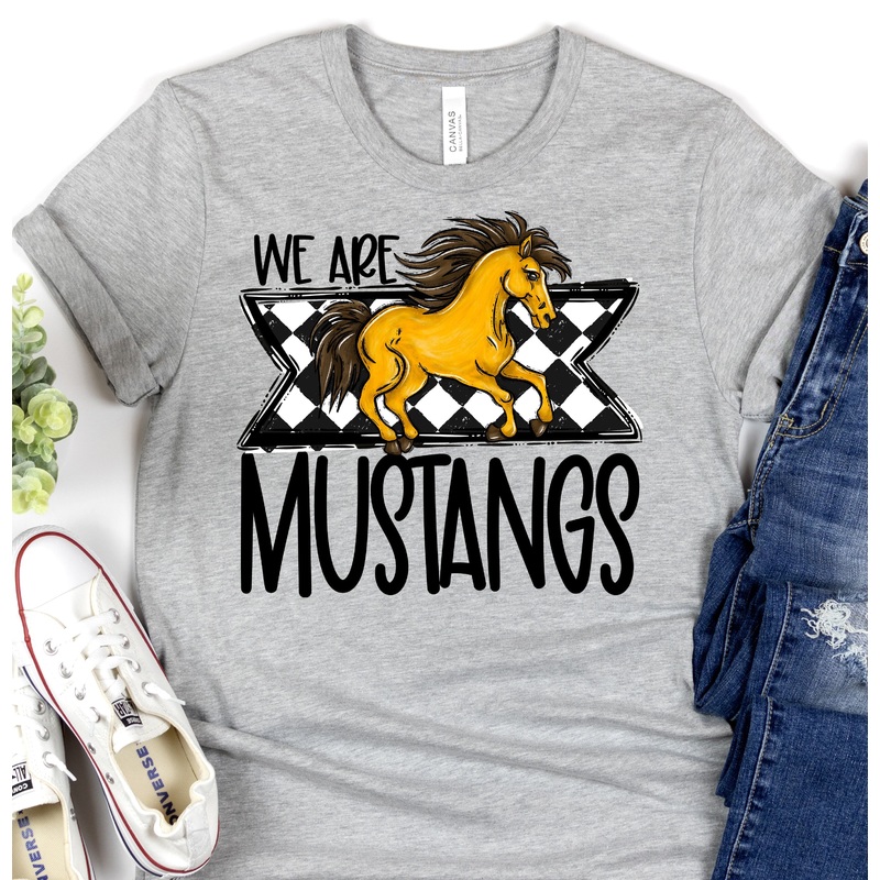 WE ARE MUSTANGS|Pocket 3.5″-4″|Infant|Toddler|Youth 8.5|Adult 11″|Adult 12″