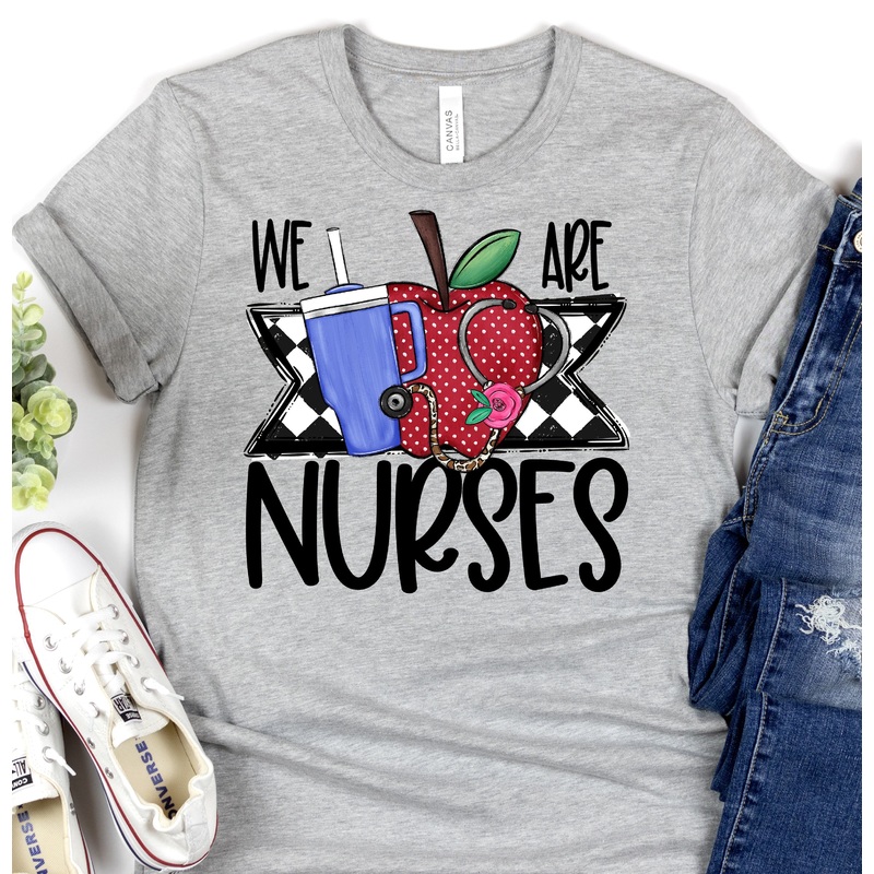 WE ARE NURSES|Pocket 3.5″-4″|Infant|Toddler|Youth 8.5|Adult 11″|Adult 12″