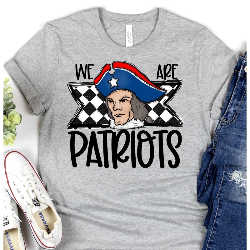 WE ARE PATRIOTS|Pocket 3.5″-4″|Infant|Toddler|Youth 8.5|Adult 11″|Adult 12″