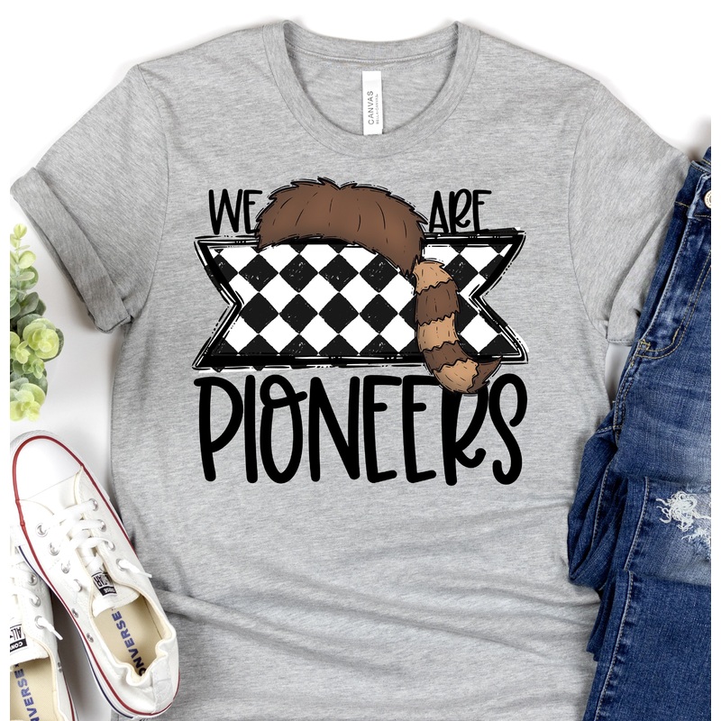 WE ARE PIONEERS|Pocket 3.5″-4″|Infant|Toddler|Youth 8.5|Adult 11″|Adult 12″